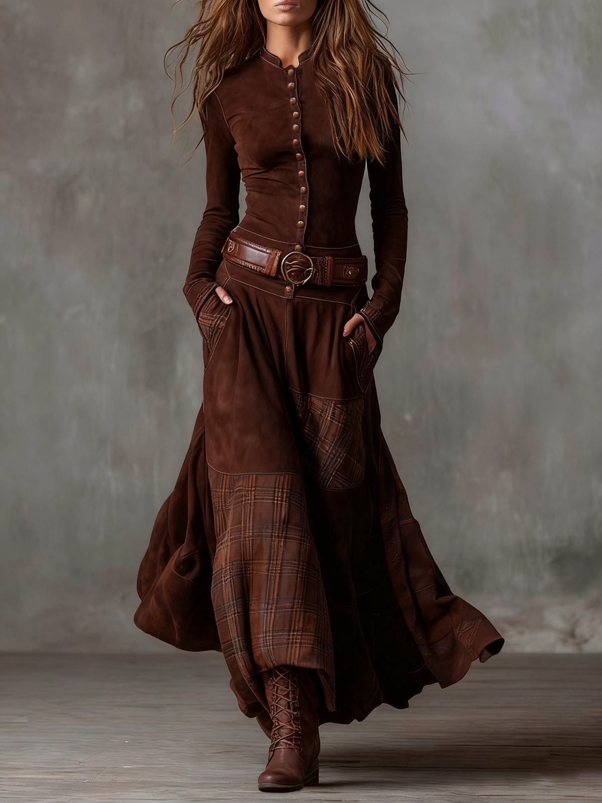 Esperanza | Vestido Efecto Ante