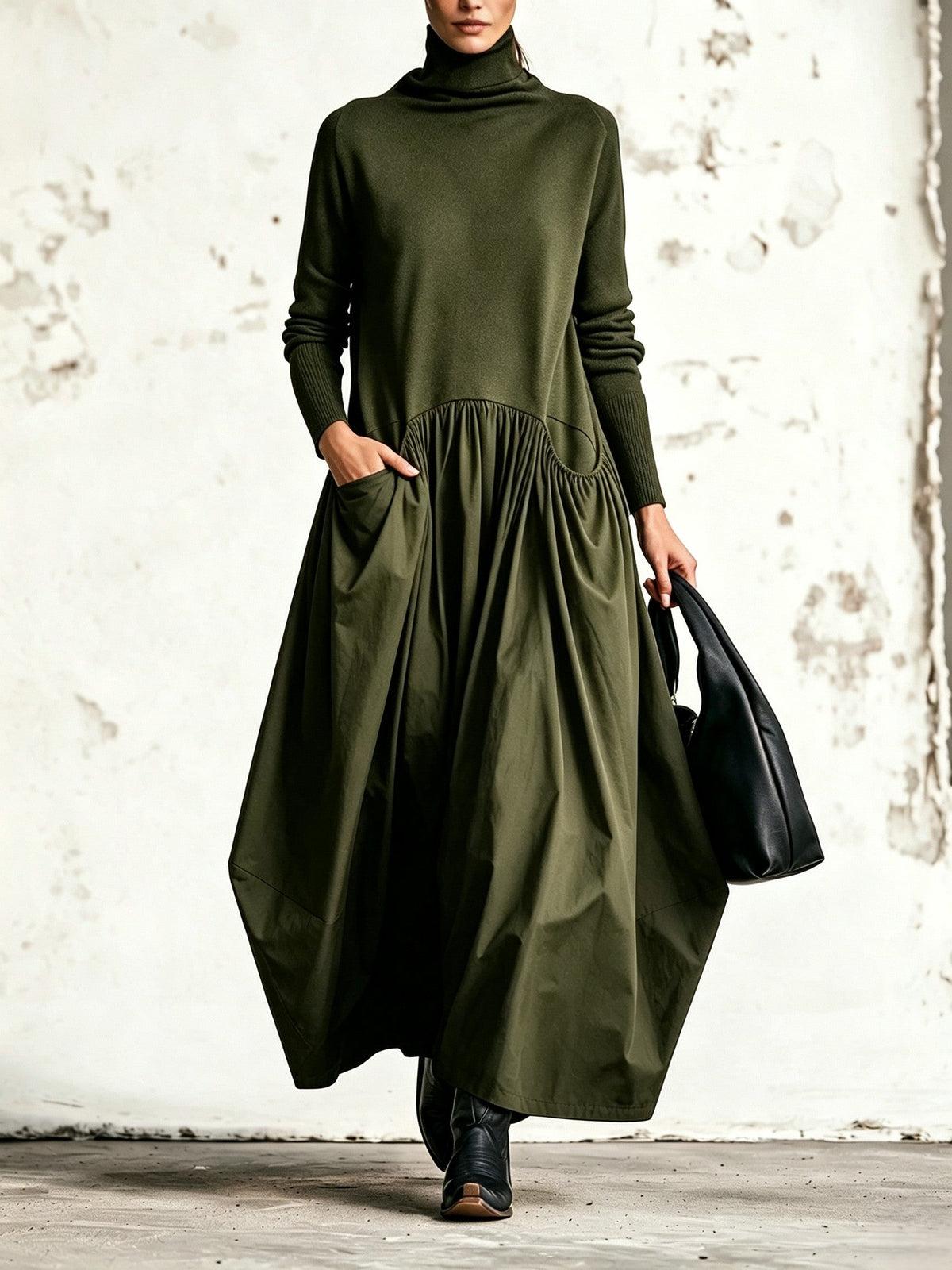 Teresa | Vestido Oversize con cuello alto
