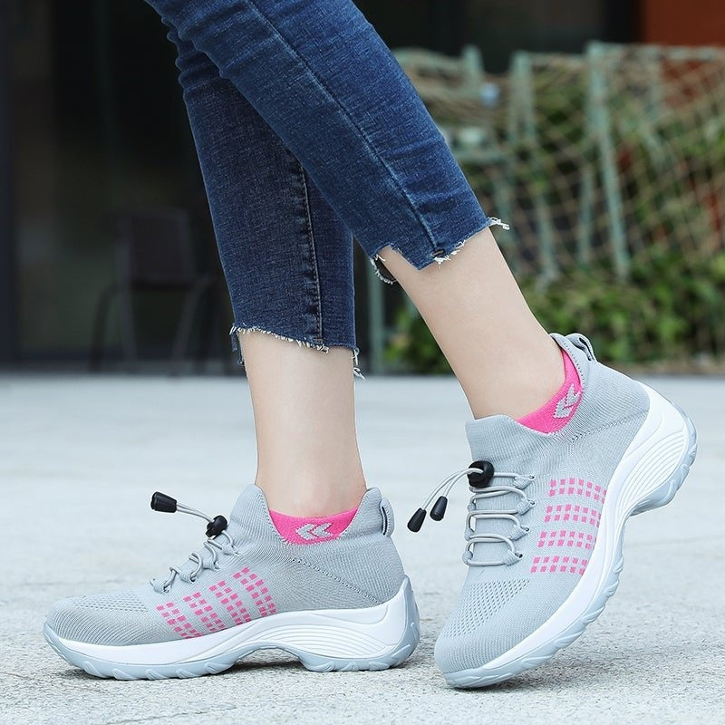 Adriana | Zapatillas Plataforma Deportivas Mujer Cordones Tejido
