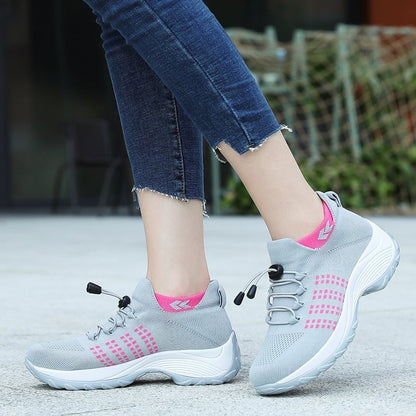 Adriana | Zapatillas Plataforma Deportivas Mujer Cordones Tejido