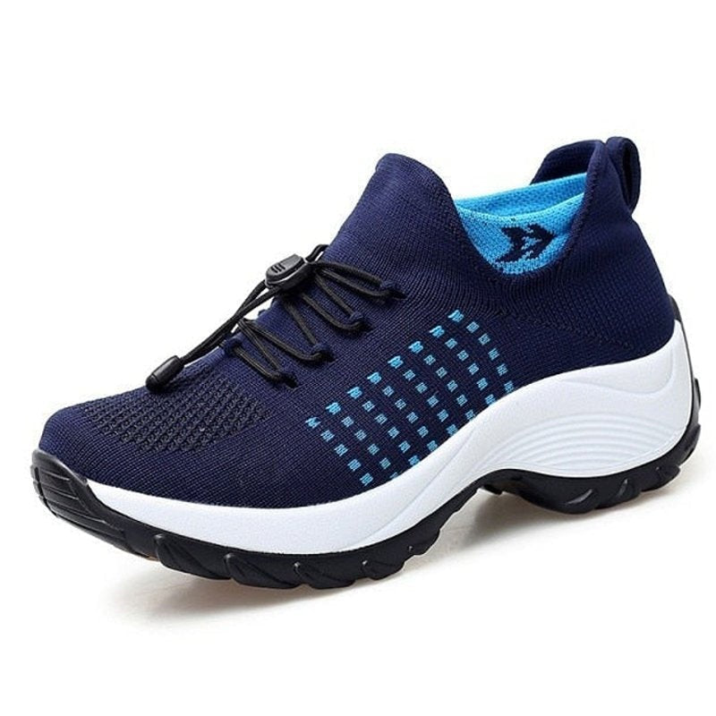 Adriana | Zapatillas Plataforma Deportivas Mujer Cordones Tejido