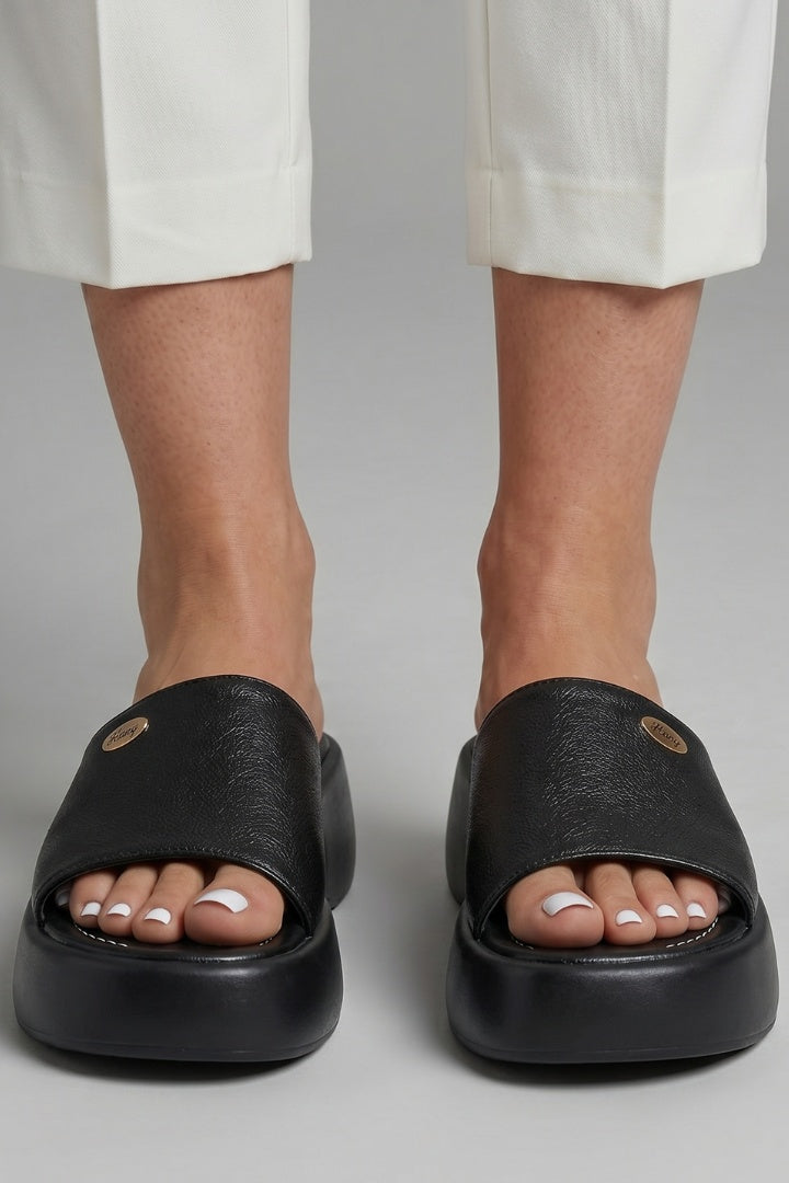 Aitana | Zapatillas Plataforma Sin Cordones Mujer Punta Abierta
