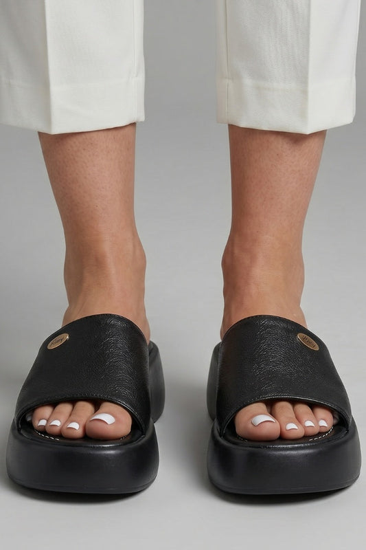 Aitana | Zapatillas Plataforma Sin Cordones Mujer Punta Abierta