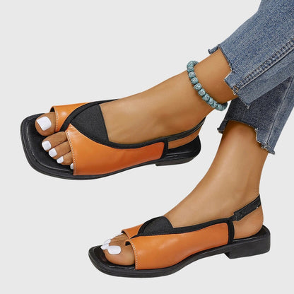 Amaia | Sandalias Planas Slingback Mujer Punta Cuadrada