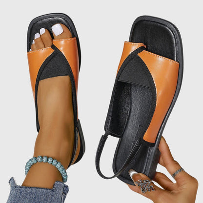 Amaia | Sandalias Planas Slingback Mujer Punta Cuadrada