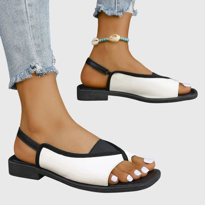 Amaia | Sandalias Planas Slingback Mujer Punta Cuadrada