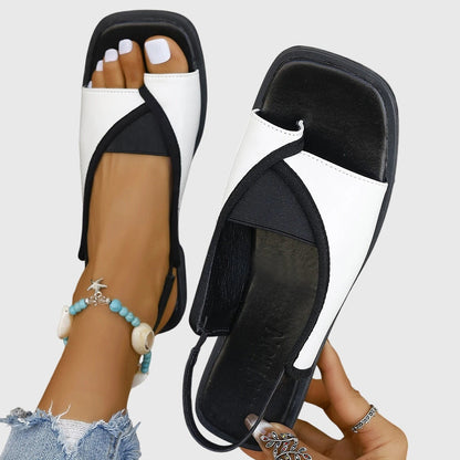 Amaia | Sandalias Planas Slingback Mujer Punta Cuadrada