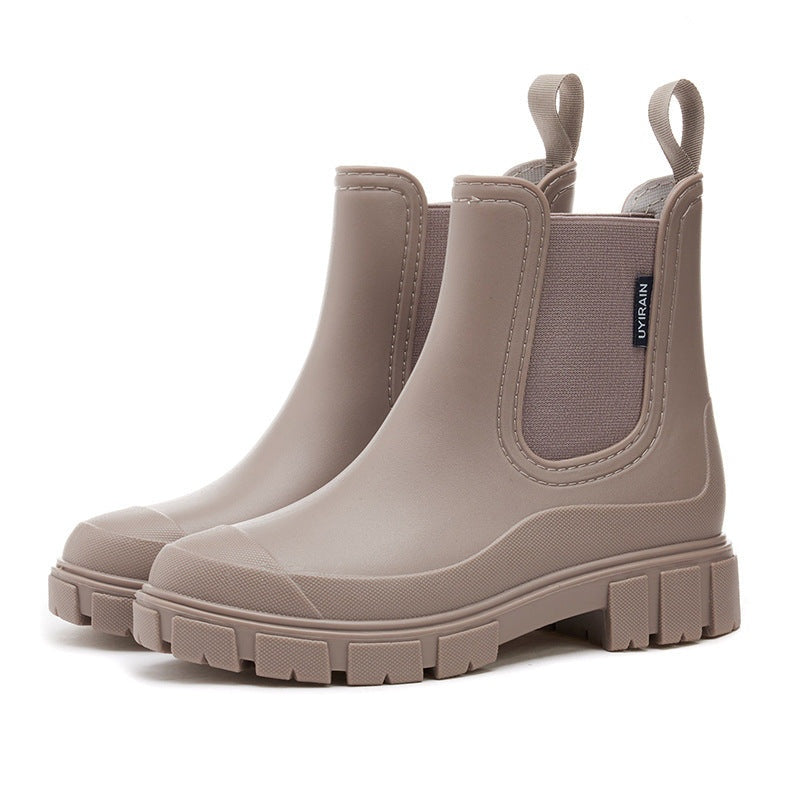 Claudia | Botas Chelsea de Agua Impermeables Mujer Plataforma