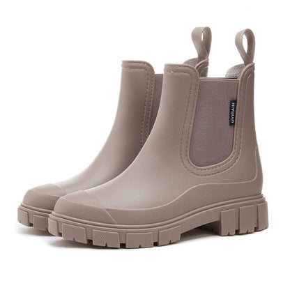 Claudia | Botas Chelsea de Agua Impermeables Mujer Plataforma