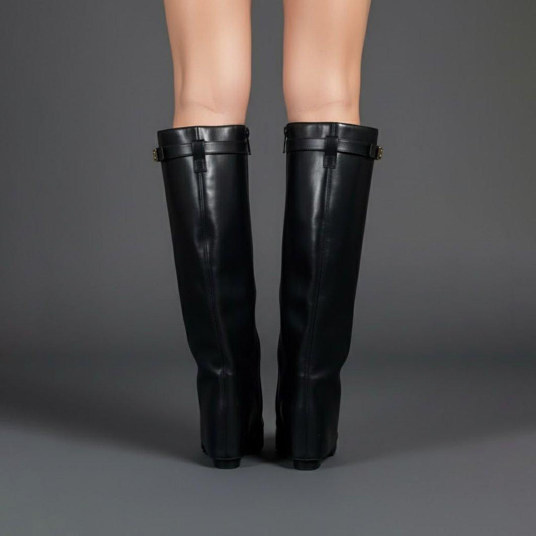 Cayetana | Botas Altas de Ante Mujer Caña Alta Tacón