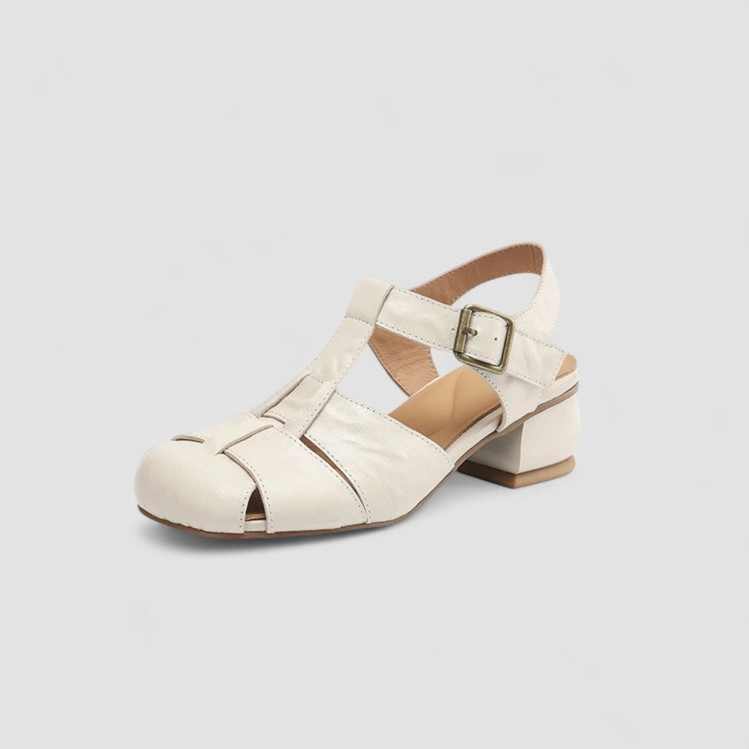 Celia | Mary Jane Shoes Mujer Piel Tacón Bloque Tiras