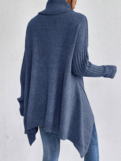 Chaqueta Punto Oversize Cuello Solapa