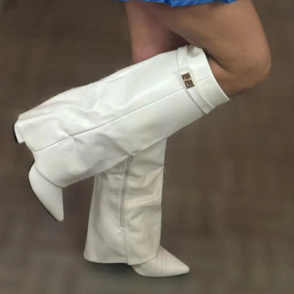 Elvira | Botas Altas de Ante Mujer Caña Alta Hebilla