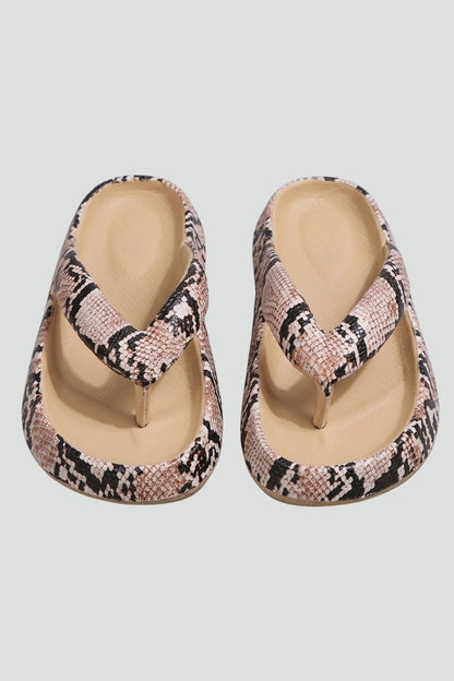 Elvira | Chanclas Mujer Suela Acolchada Estampado Animal Print