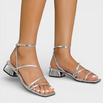Gema | Sandalias Tacón Grueso Mujer Tiras Cruzadas
