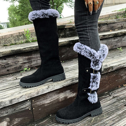 Guadalupe | Botas de Invierno Planas Mujer Caña Alta Felpa