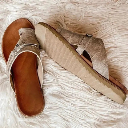 Inés | Sandalias Planas Tipo Birkenstock Mujer Punta Abierta