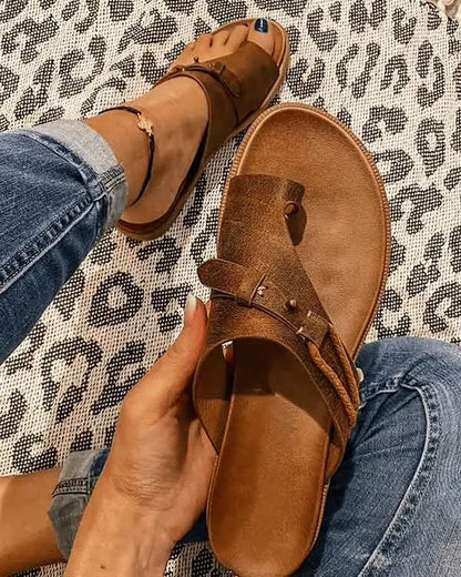 Inés | Sandalias Planas Tipo Birkenstock Mujer Punta Abierta