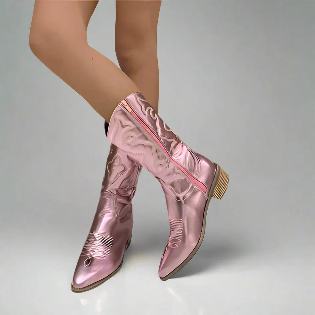 Laia | Botas Cowboy Mujer Caña Alta Bordado Western