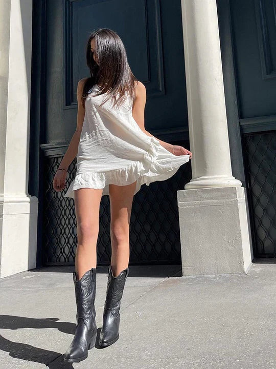 Laia | Botas Cowboy Mujer Caña Alta Bordado Western