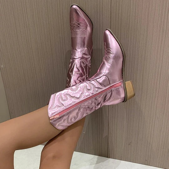 Laia | Botas Cowboy Mujer Caña Alta Bordado Western