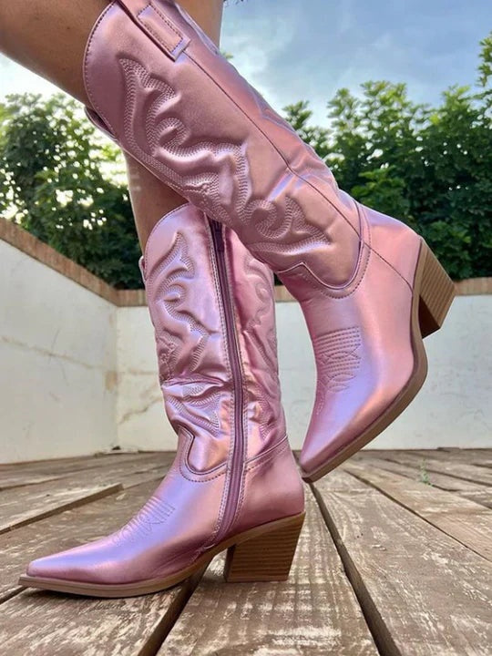 Laia | Botas Cowboy Mujer Caña Alta Bordado Western