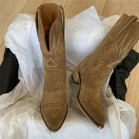 Laia | Botas Cowboy Mujer Caña Alta Bordado Western