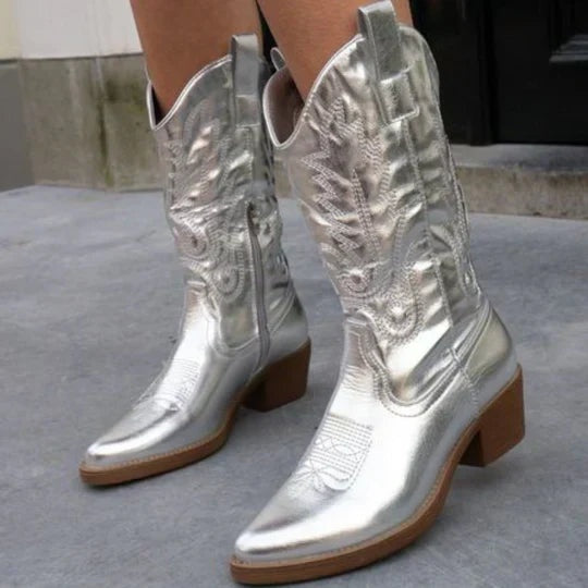 Laia | Botas Cowboy Mujer Caña Alta Bordado Western