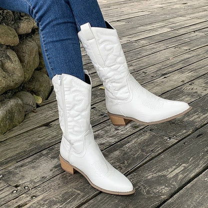 Laia | Botas Cowboy Mujer Caña Alta Bordado Western