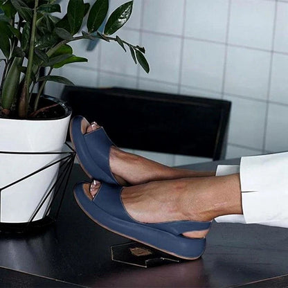 Laia | Sandalias Planas Peep Toe Mujer Slingback