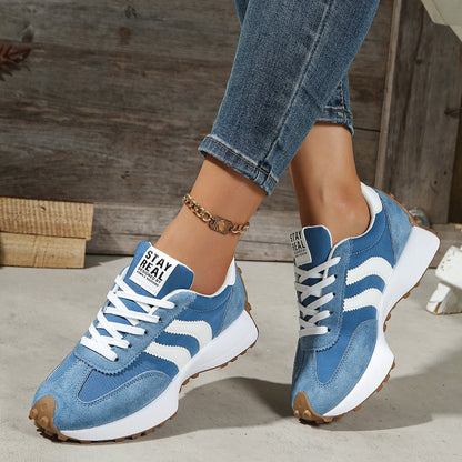 Laura | Zapatillas Running Casual Mujer Estilo Retro Suela Chunky