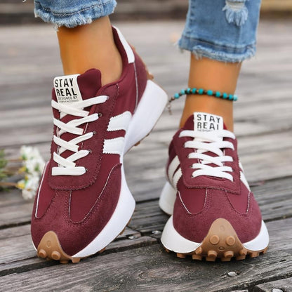 Laura | Zapatillas Running Casual Mujer Estilo Retro Suela Chunky