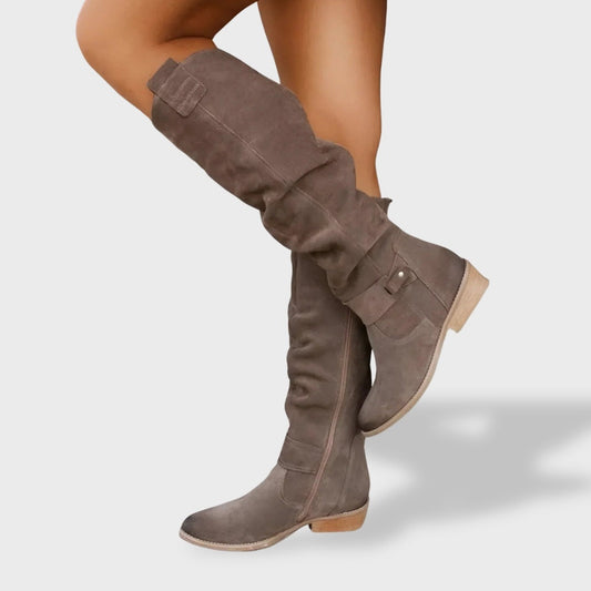 Leire | Botas Camperas Mujer Caña Alta de Ante