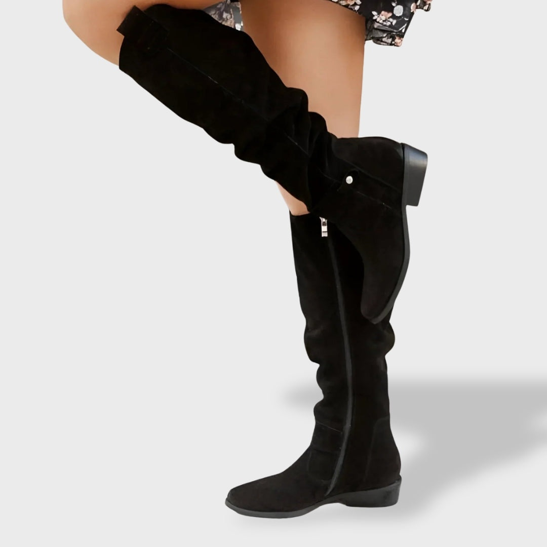 Leire | Botas Camperas Mujer Caña Alta de Ante