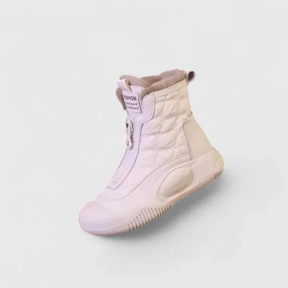 Leire | Botas Impermeables Mujer con Forro Interior Planas Cierre Frontal