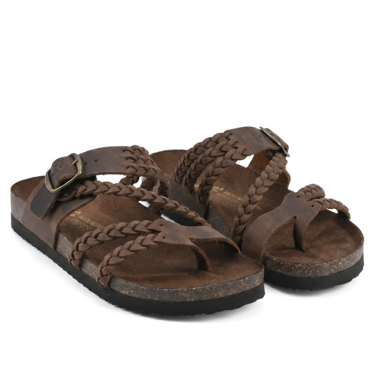 Leire | Sandalias Planas Trenzadas Mujer Hebilla Ajustable