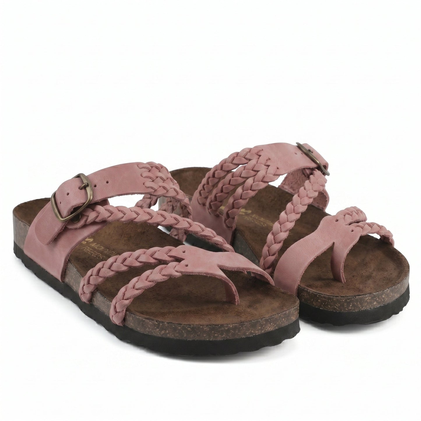 Leire | Sandalias Planas Trenzadas Mujer Hebilla Ajustable