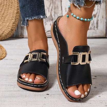 Lola | Mules Planas Mujer Hebilla Metálica