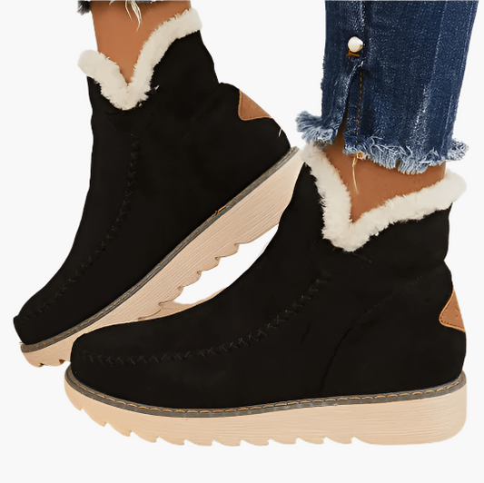 Lorena | Botas Planas de Invierno con Forro Mujer Ante