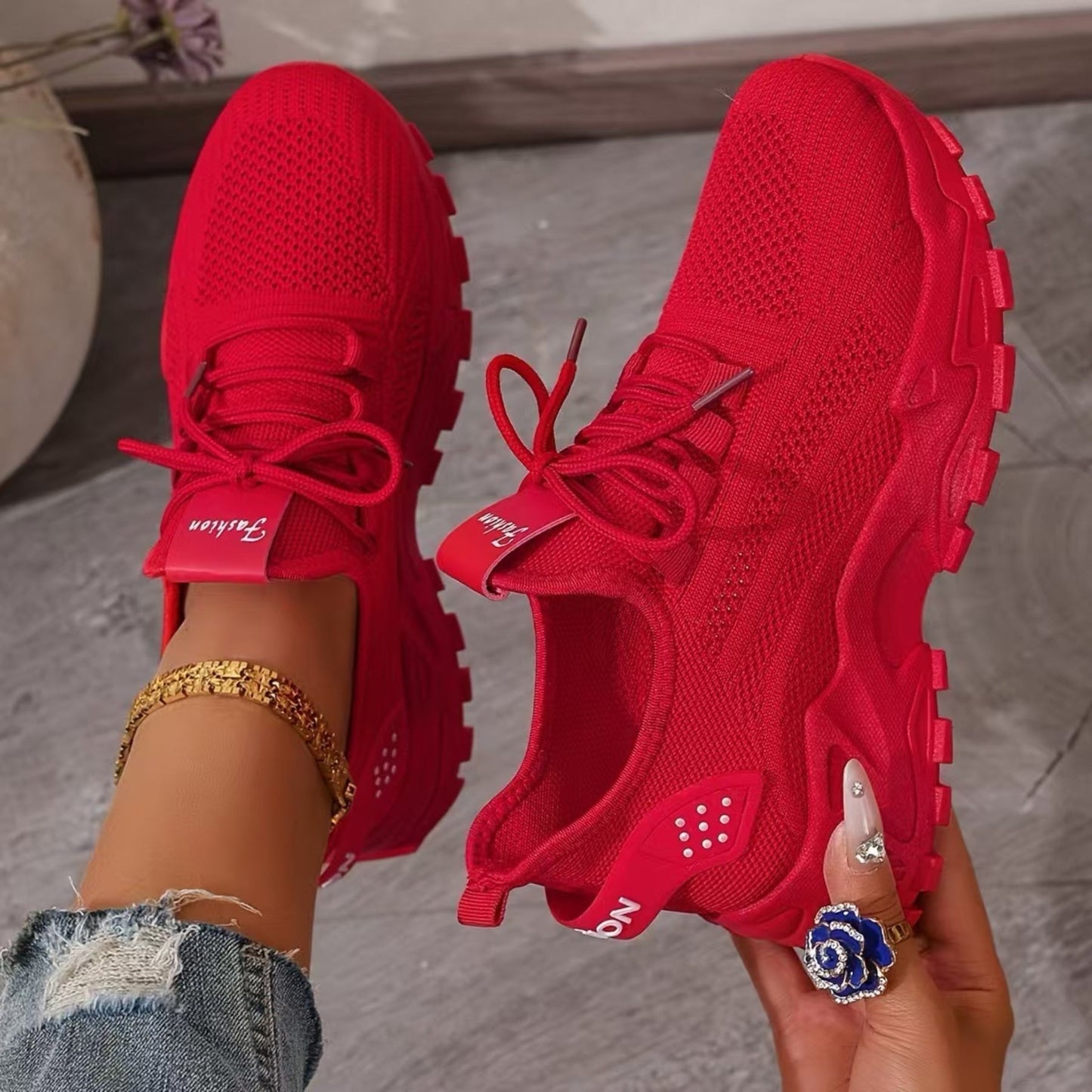 Lorena | Sneakers Mujer de Deporte Estampado Animal Print Cordones