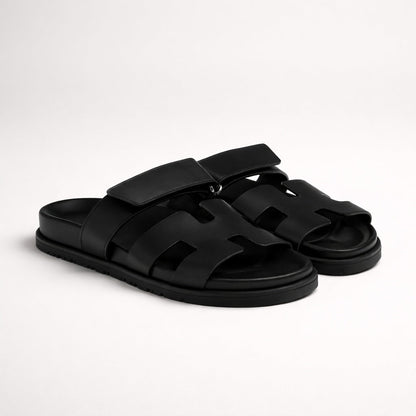 Marcos | Sandalias de Cuero con Velcro Hombre Suela Antideslizante