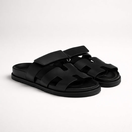 Marcos | Sandalias de Cuero con Velcro Hombre Suela Antideslizante