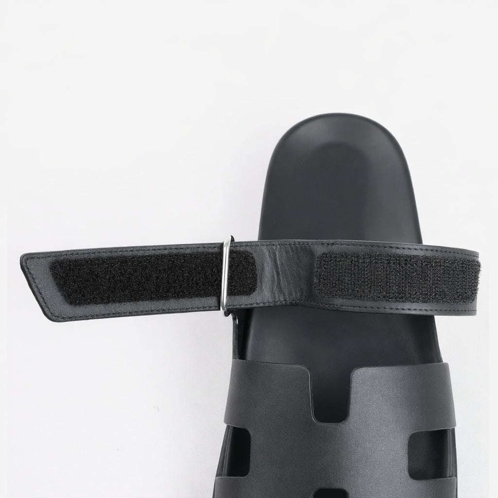 Marcos | Sandalias de Cuero con Velcro Hombre Suela Antideslizante