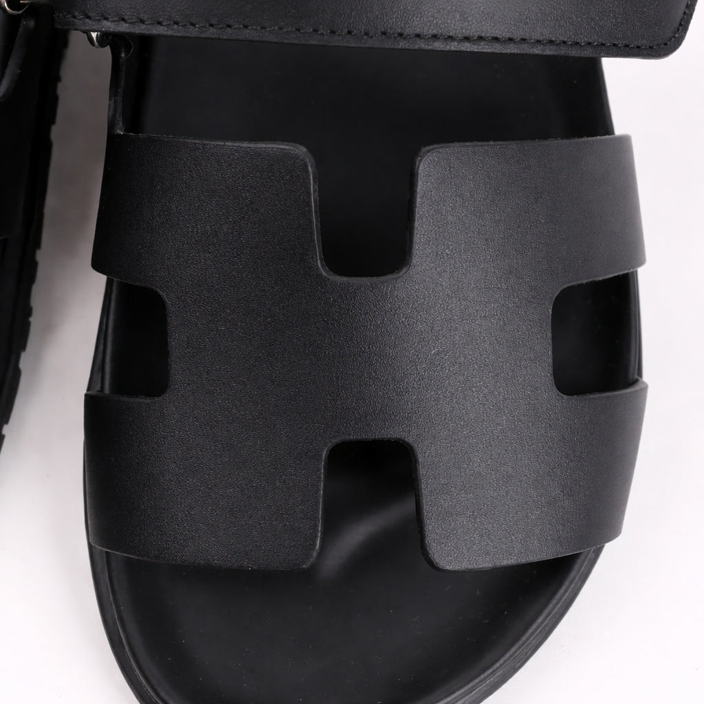 Marcos | Sandalias de Cuero con Velcro Hombre Suela Antideslizante