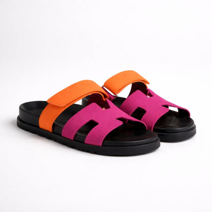 Marcos | Sandalias de Cuero con Velcro Hombre Suela Antideslizante