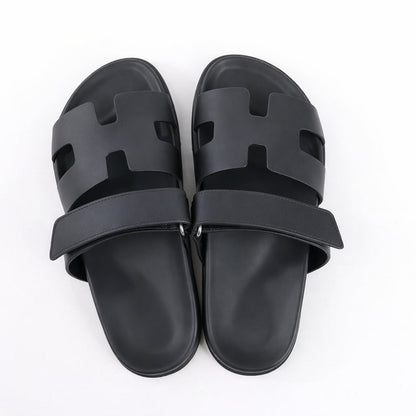 Marcos | Sandalias de Cuero con Velcro Hombre Suela Antideslizante