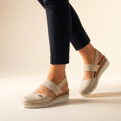 Marisol | Sandalias de Cuña Espadrille Slingback Mujer Elástico