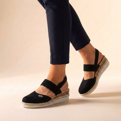 Marisol | Sandalias de Cuña Espadrille Slingback Mujer Elástico