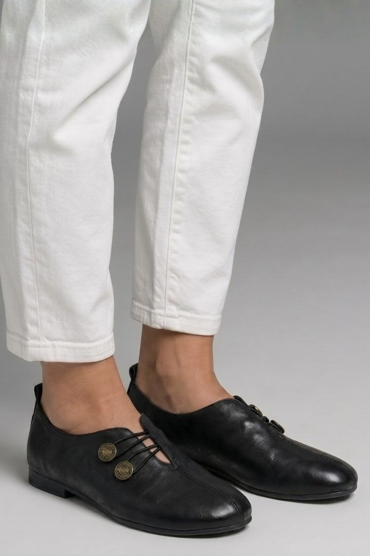 Miriam | Mocasines Planos Slip-On Mujer Botones Elásticos