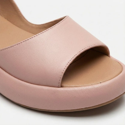 Naia | Sandalias de Cuña Slingback Mujer Punta Abierta